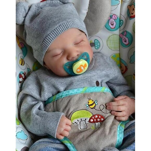 🆕17Inch Full Cloth Body With Vinyl Limbs Cute Baby Doll Boy with Accessories - Picture 1 of 9